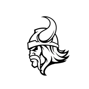 Viking with horned helmet, Valhalla Die Cut Vinyl Decal sticker