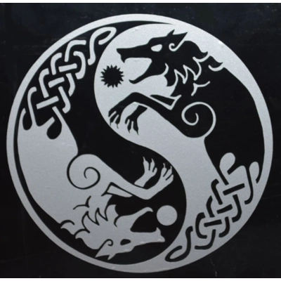 Viking Wolf yingyang, Valhalla Die Cut Vinyl Decal sticker Viking Wolf yingyang, Valhalla Die Cut Vinyl Decal sticker