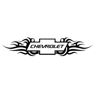 Chevrolet tribal flames Chevy Die Cut Vinyl Decal Sticker