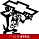 Taz holding Chevy logo Die Cut Vinyl Decal Sticker