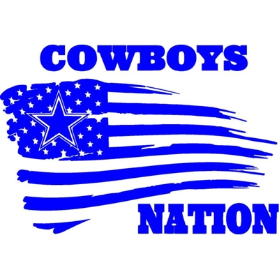 NFL football Dallas Cowboys Nation  USA Flag patriotic Texas  Vinyl Decal Sticker