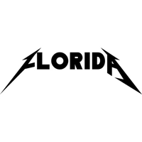 Florida Metallica font Vinyl Deca..