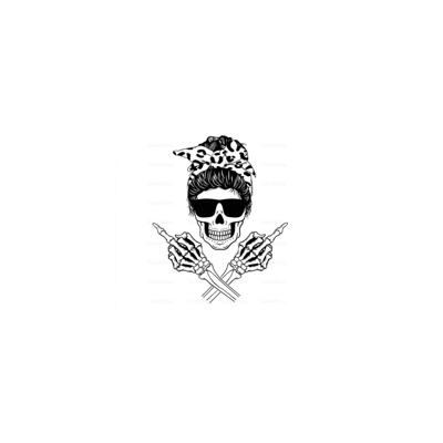 Skull Mom life leopard Die Cut Vinyl Decal sticker