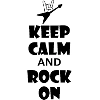 keep calm and rock on Vinyl Decal..