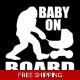 Baby on Board Bigfoot Sasquatch Die Cut Vinyl De..