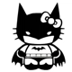 Hello kitty Batman Die Cut Vinyl Decal sticker