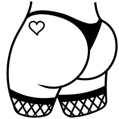 Heart tattoo on Booty Butt Die Cut Vinyl Decal Sticker Heart tattoo on Booty Butt Die Cut Vinyl Decal Sticker