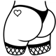 Heart tattoo on Booty Butt Die Cut Vinyl Decal S.. Heart tattoo on Booty Butt Die Cut Vinyl Decal S..