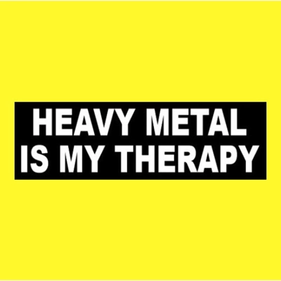 heavy metal is my therapy Vinyl Decal sticker