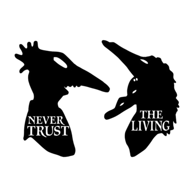 Beetlejuice Never Trust the Living Vinyl Decal sticker