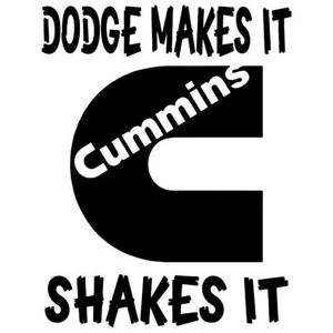 Dodge Makes it Cummins Shakes it Vinyl Decal sticker
