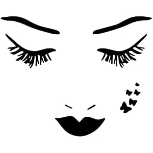Butterfly on ladies face animal Die Cut Vinyl Decal sticker