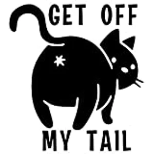 Cat, Get off my Tail, Die Cut Vinyl Decal sticker