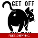 Cat, Get off my Tail, Die Cut Vinyl Decal sticker Cat, Get off my Tail, Die Cut Vinyl Decal sticker