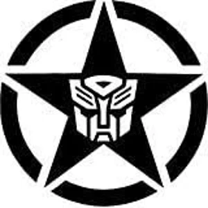 Transformers Optimus Prime Military Star Die Cut Vinyl Decal sticker