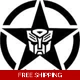 Transformers Optimus Prime Military Star Die Cut..