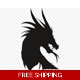 Mythical Dragon head Die Cut Vinyl Decal sticker Mythical Dragon head Die Cut Vinyl Decal sticker