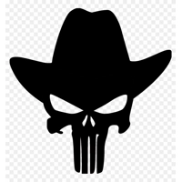 The Punisher skull  cowboy hat Vi..