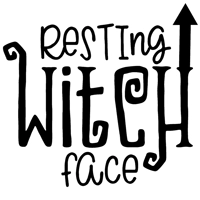 resting witch face Die Cut Vinyl ..