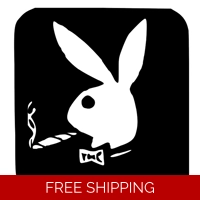 Smoking Playboy Bunny Die Cut Vin..