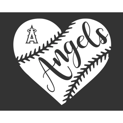 MLB Baseball Los Angeles Angels California Heart Die Cut Vinyl Decal sticker