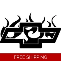 Chevy flames Die Cut Vinyl Decal ..