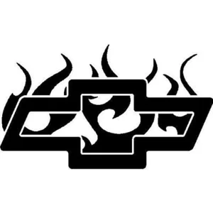 Chevy flames Die Cut Vinyl Decal Sticker