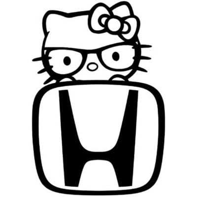 Hello Kitty Honda Vinyl Decal sticker