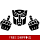 Transformers Optimus Prime Flip Off Die Cut Viny..