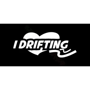 I love drifting, heart, car, Vinyl Decal sticker
