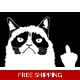 Angry Cat flip off Die Cut Vinyl Decal sticker Angry Cat flip off Die Cut Vinyl Decal sticker