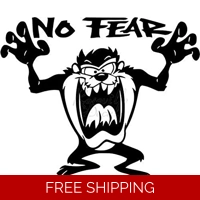 TAZ, No Fear Die Cut Vinyl Decal ..