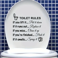 Toilet Rules Bathroom Seat Wall V..