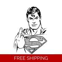 Superman Flip Off Die Cut Vinyl D..