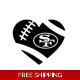 NFL Football San Francisco 49ers die cut vinyl d.. NFL Football San Francisco 49ers die cut vinyl d..