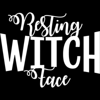 resting witch face Die Cut Vinyl ..