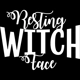 resting witch face Die Cut Vinyl Decal sticker