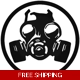 Biohazard Toxic Gas Mask Die Cut Vinyl Decal sti.. Biohazard Toxic Gas Mask Die Cut Vinyl Decal sti..