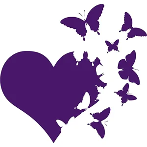 Butterfly butterflies heart animal Die Cut Vinyl Decal sticker