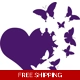 Butterfly butterflies heart animal Die Cut Vinyl.. Butterfly butterflies heart animal Die Cut Vinyl..