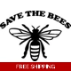 Save the Bees Die Cut Vinyl Decal sticker