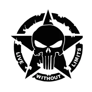 Live without limits The Punisher skull  Vinyl Decal sticker