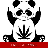 Panda Animal Flip off Marijuana 4..