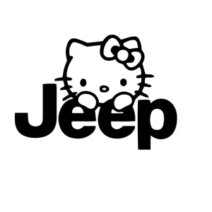 Hello Kitty Jeep Vinyl Decal sticker