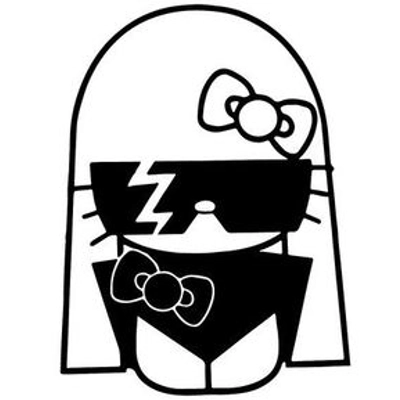 Hello Kitty Lady Gaga Vinyl Decal sticker