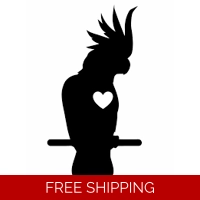 Parrot bird heart Die Cut Vinyl D..