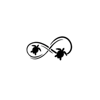 Two Turtle Infinity Die Cut Vinyl..