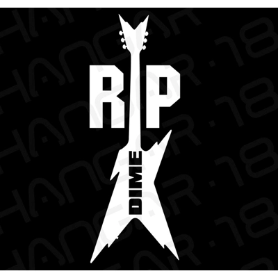 Pantera Dime Dimebag Darrel 12-08-04 RIP Razor Die Cut Vinyl Decal sticker Pantera Dime Dimebag Darrel 12-08-04 RIP Razor Die Cut Vinyl Decal sticker