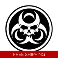 Biohazard Toxic Skull Die Cut Vin..