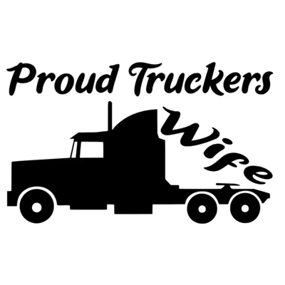 Proud Trucker's wife Vinyl Decal sticker